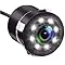Car Rear View Reverse Parking Camera with HD Night Vision 8 LED Waterproof 170 Degree Wide Angle, Black, Small Compatible with Tata Tiago Camera