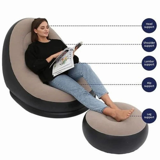 Single Inflatable Sofa Chair, For Home, Material: Rubber